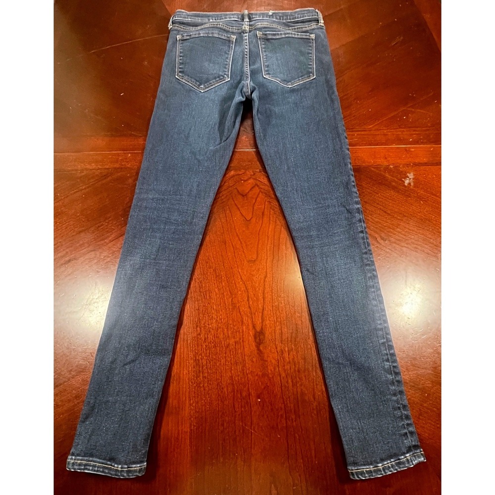 Banana Republic New Perfect Skinny Jeans Womens 27 Dark Wash Denim Belt Flaw GUC - Picture 3 of 10